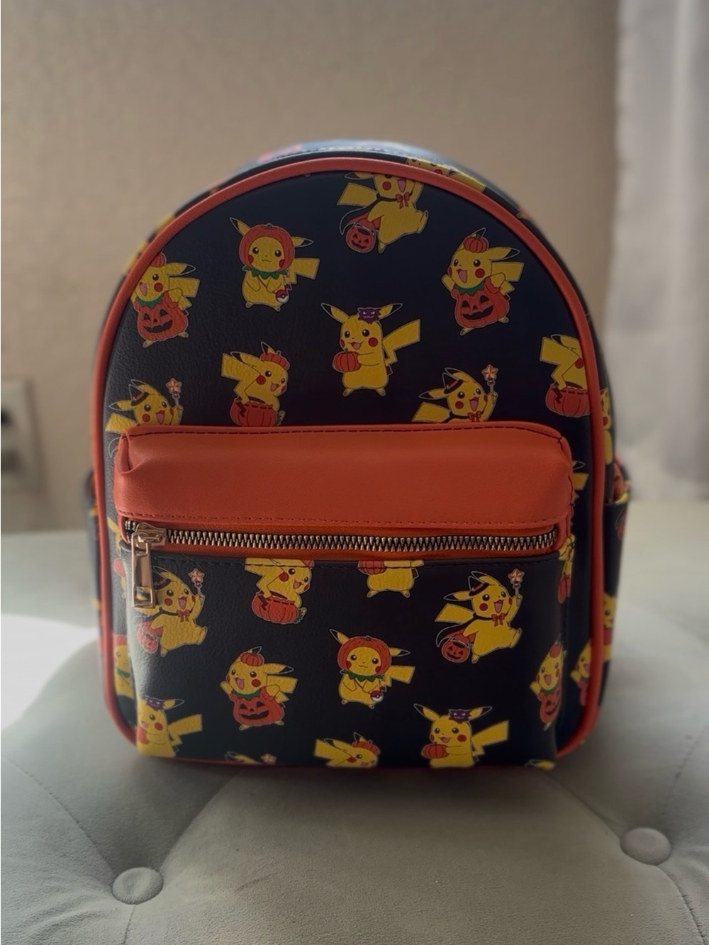 Bioworld Pikachu Halloween Backpack - Orange and Black